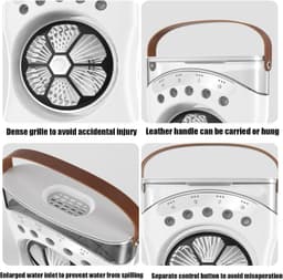Ventilateur Brumisateur de Bureau Portable USB avec Éclairage - مروحة المكتب الذكية برذاذ الماء والترطيب بـ 3 سرعات 6