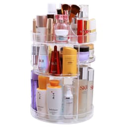 Organisateur de maquillage rotatif à 360 ° en Crystal acrylique 3