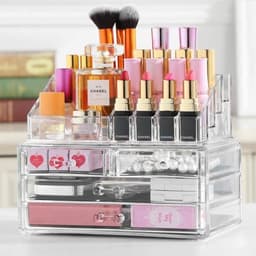 Boîte de rangement de maquillage acrylique avec 3 tiroirs 1
