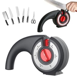 Aiguiseur de couteaux de cuisine 6 en 1 avec bouton rotatif multifonction - مسن سكاكين 1