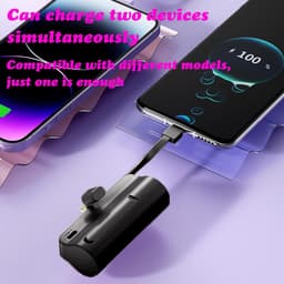 Mini Power Bank Portable Anker 10W 5000mAh avec Connecteur Direct - باور بانك مصغر ومحمول 2